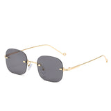 Retro Anti-Blu-ray Frameless Flat Mirror Net Red Sunglasses