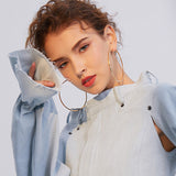 Exaggerated fashion hoop earrings female temperament personality trendy girl heart big earrings