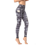 Yoga pants side pocket camouflage print leggings outdoor sports fitness pants