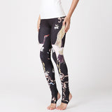Watercolor printed yoga pants outdoor quick-drying yoga bottoming ninth pants