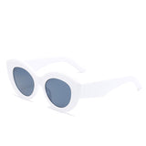 Big frame cat eye fashion jelly color striped cool sunglasses