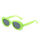 Fashion simple and colorful net celebrity oval sunglasses with sunglasses