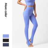 Pure color nylon yoga pants spring and summer hip-lifting gym clothes sports tight high waist cropped pants