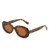 Fashion simple and colorful net celebrity oval sunglasses with sunglasses