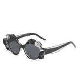 Polygonal water chestnut multicolor retro sunglasses