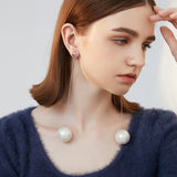 Artificial pearl tassel earrings long exaggerated atmosphere earrings fashion trend personalized ear jewelry