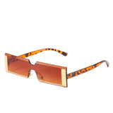 Rectangular one-piece sunglasses fashion catwalk net red sunglasses with the same style