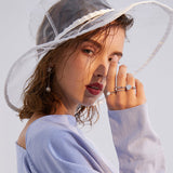 Four-piece ring fashionable personality simple fashion suit ring creative open ring