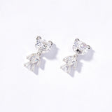 925 Silver Needle Bear Earrings Earrings Personality All-match Non-pierced Ear Clips