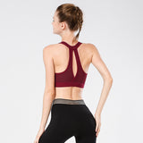 Beautiful back sports shockproof bra, sports underwear, nude yoga wear, no steel ring, gather seamless vest