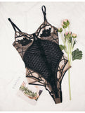 High slits with steel ring can be opened lace one-piece ultra-thin suspender underwear body shaping clothes