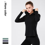 Anti-static sports jacket Slim-fit hooded jacket Outdoor running yoga workout clothes