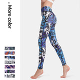 Yoga pants printed tights leggings sports fitness pants