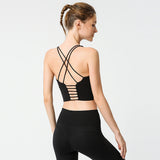 Pure color with chest pad gathered underwear professional yoga suit women hip-lifting running feet fitness pants