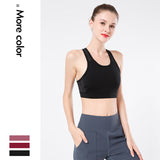 Beautiful back sports shockproof bra, sports underwear, nude yoga wear, no steel ring, gather seamless vest