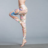 European and American outdoor sports pants dance yoga pants printed yoga pants