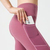 Pure color with chest pad gathered underwear professional yoga suit hip-lifting running feet fitness pants