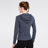Anti-static sports jacket Slim-fit hooded jacket Outdoor running yoga workout clothes