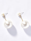 Temperament and personality wild simple faux pearl earrings