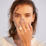 Three-piece open adjustable ring simple and versatile ring