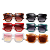 Square Sunglasses Retro Bright Black Simple Sunglasses Glasses