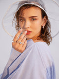 Four-piece ring fashionable personality simple fashion suit ring creative open ring