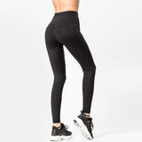 Nylon yoga pants, hip-lifting fitness exercise, tight-fitting high-waist pocket cropped pants