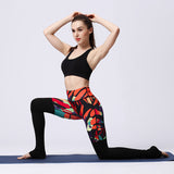 Quick-drying base digital printing pants sports tights fitness pants yoga pants