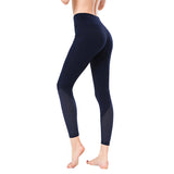 Mesh stitching yoga pants moisture wicking yoga pants women's fitness pants sports leggings