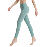 Sports hip-lifting yoga pants side hollow hip-lifting fitness running pants