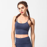 Women's thin shoulder strap yoga sports bra women's sling beauty back running fitness sports women's underwear