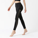 Sports hip-lifting yoga pants side hollow hip-lifting fitness running pants