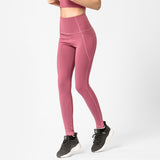 Nylon yoga pants, hip-lifting fitness exercise, tight-fitting high-waist pocket cropped pants