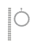 Fashion temperament circle earrings simple exaggerated round long tassel earrings earrings