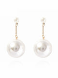 Temperament and personality wild simple faux pearl earrings