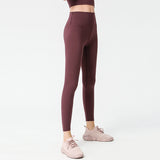 Nude yoga pants, high waist, thin hips, fitness pants, quick-drying sports, running yoga pants