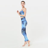 Printed Yoga Fitness Vest Breathable and Thinner Printed Yoga Pants Women's Sports Suit