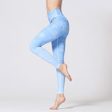 AngelHearts Nine Points Yoga Pants Quick-drying Breathable Printed Sports Pants Yoga Pants