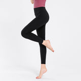 Fitness pants stretch abdomen tight sports pants wear peach autumn and winter nude buttocks yoga pants