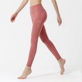 Sports hip-lifting yoga pants side hollow hip-lifting fitness running pants