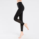 Mesh stitching yoga pants moisture wicking yoga pants women's fitness pants sports leggings
