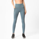 Nylon yoga pants, hip-lifting fitness exercise, tight-fitting high-waist pocket cropped pants