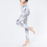 Nine-point small feet fitness pants women's digital printing hip-lifting sports pants yoga pants