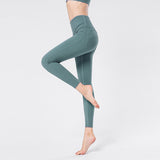 Fitness pants stretch abdomen tight sports pants wear peach autumn and winter nude buttocks yoga pants