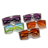 Personalized large-frame diamond party sunglasses