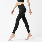 Nude double-sided nylon sports fitness pants women's cross tummy and hips tights yoga pants