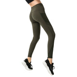 Yoga pants mesh stitching sports trousers with pockets hip-lifting tight-fitting high-stretch fitness pants