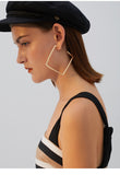 Square earrings exaggerated earrings personality trendy simple and cold style earrings
