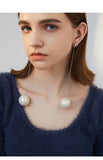 Artificial pearl tassel earrings long exaggerated atmosphere earrings fashion trend personalized ear jewelry