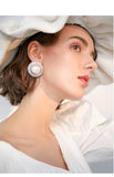 Round ball small and simple temperament earrings personality wild earrings pearl earrings